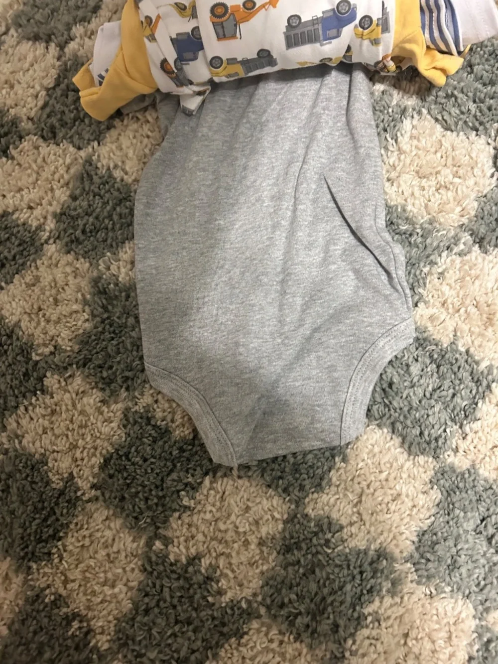 Baby boy truck themed onsies
